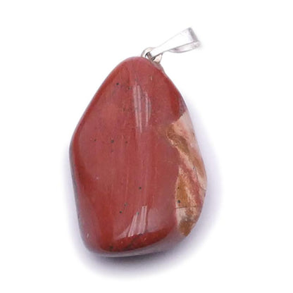 Pendentif jaspe Breschia Afrique du Sud AB (pierre roulée) - La Boite à Cailloux