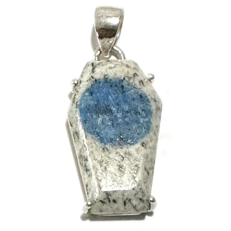 Pendentif jaspe K2 Afghanistan AA argent 925 - La Boite à Cailloux