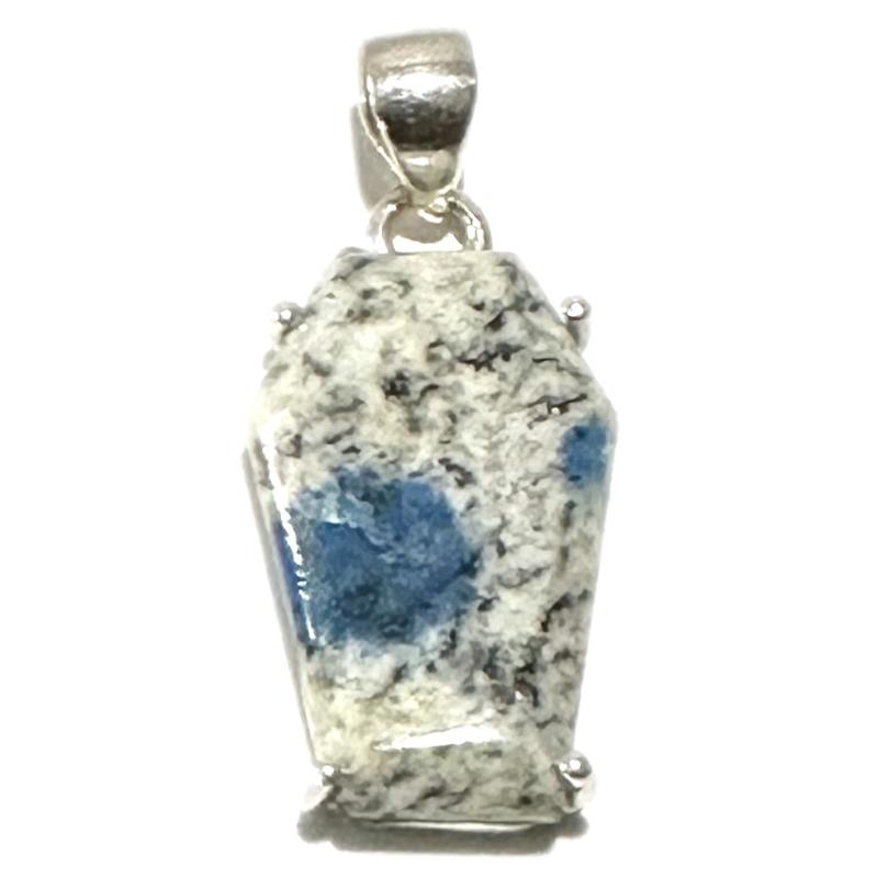 Pendentif jaspe K2 Afghanistan AA argent 925 - La Boite à Cailloux