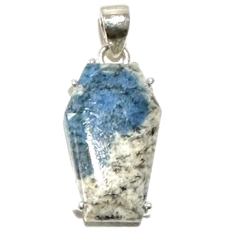 Pendentif jaspe K2 Afghanistan AA argent 925 - La Boite à Cailloux