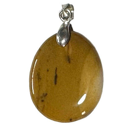 Pendentif jaspe mokaite Australie A (pierre plate) - La Boite à Cailloux