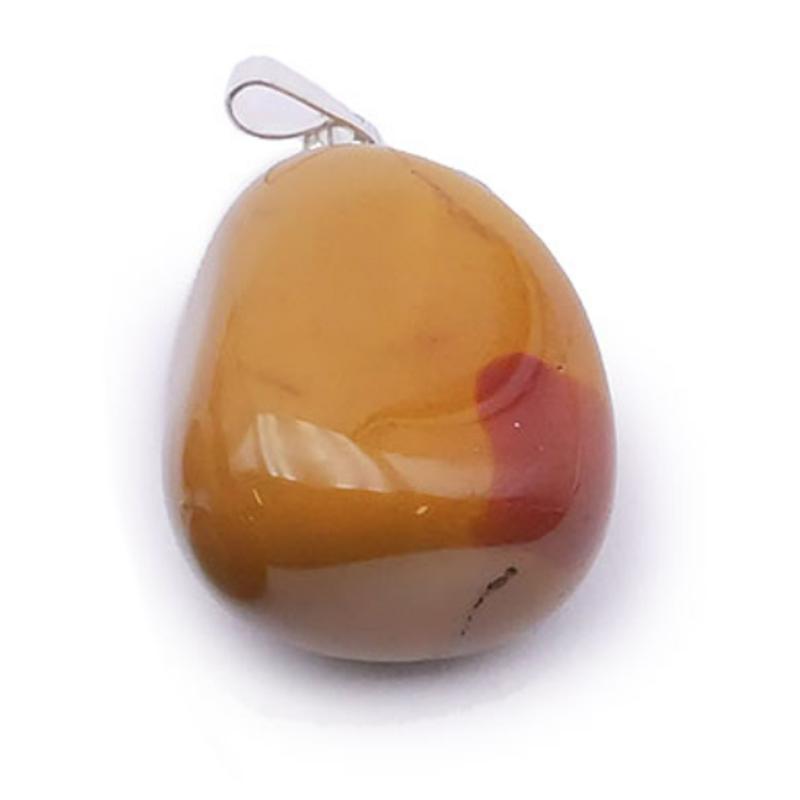 Pendentif jaspe mokaite Australie A (pierre roulée) - La Boite à Cailloux