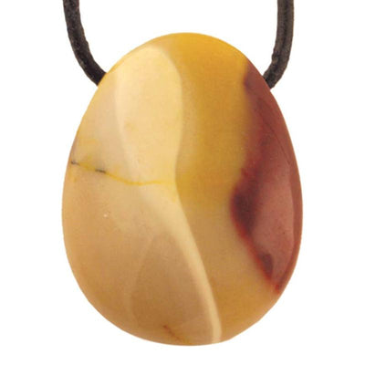 Colgante jaspe mokaite Australia A (piedra agujereada) + cordón