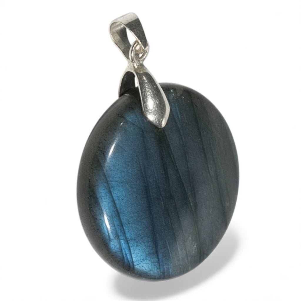 Pendentif labradorite bleue Madagascar AA+ - La Boite à Cailloux