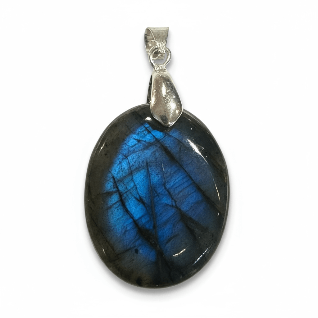 Pendentif labradorite bleue Madagascar AA+ - La Boite à Cailloux
