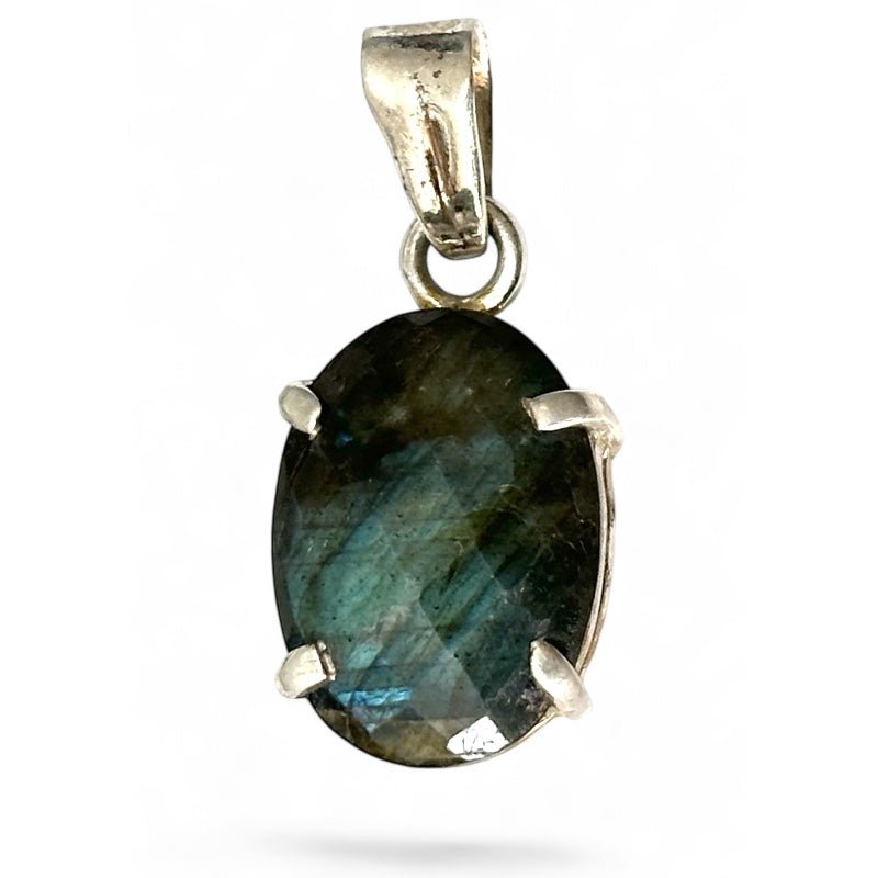 Pendentif labradorite Madagascar AA argent 925 - La Boite à Cailloux