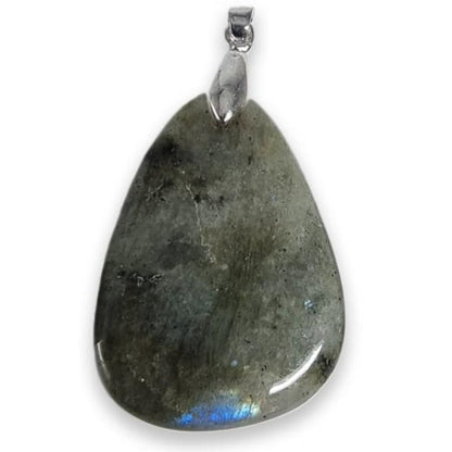 Pendentif labradorite Madagascar AB (pierre plate) - La Boite à Cailloux