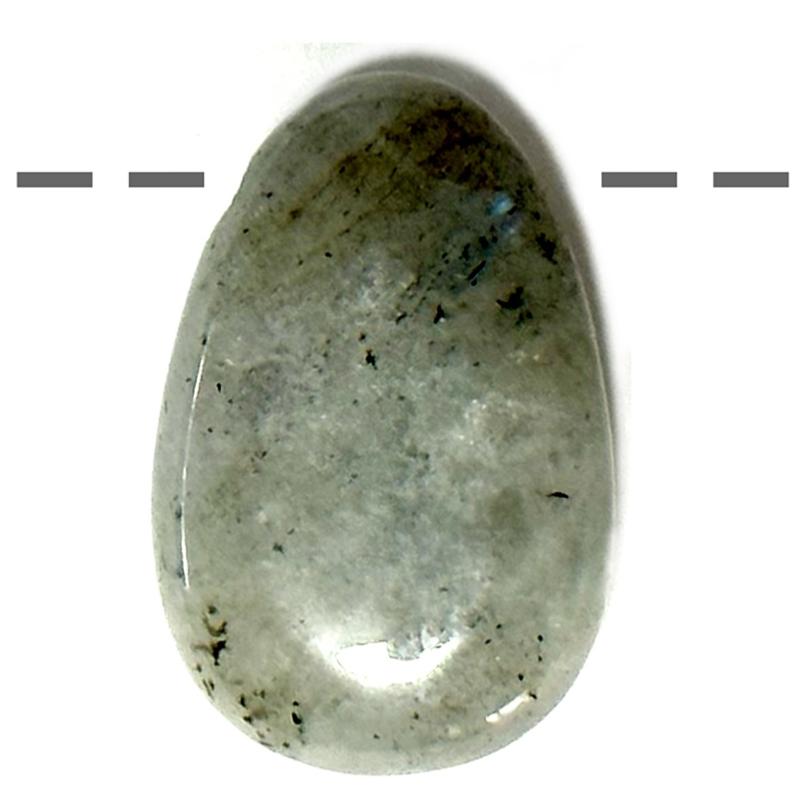 Pendentif labradorite Madagascar AB (pierre trouée) + cordon - La Boite à Cailloux