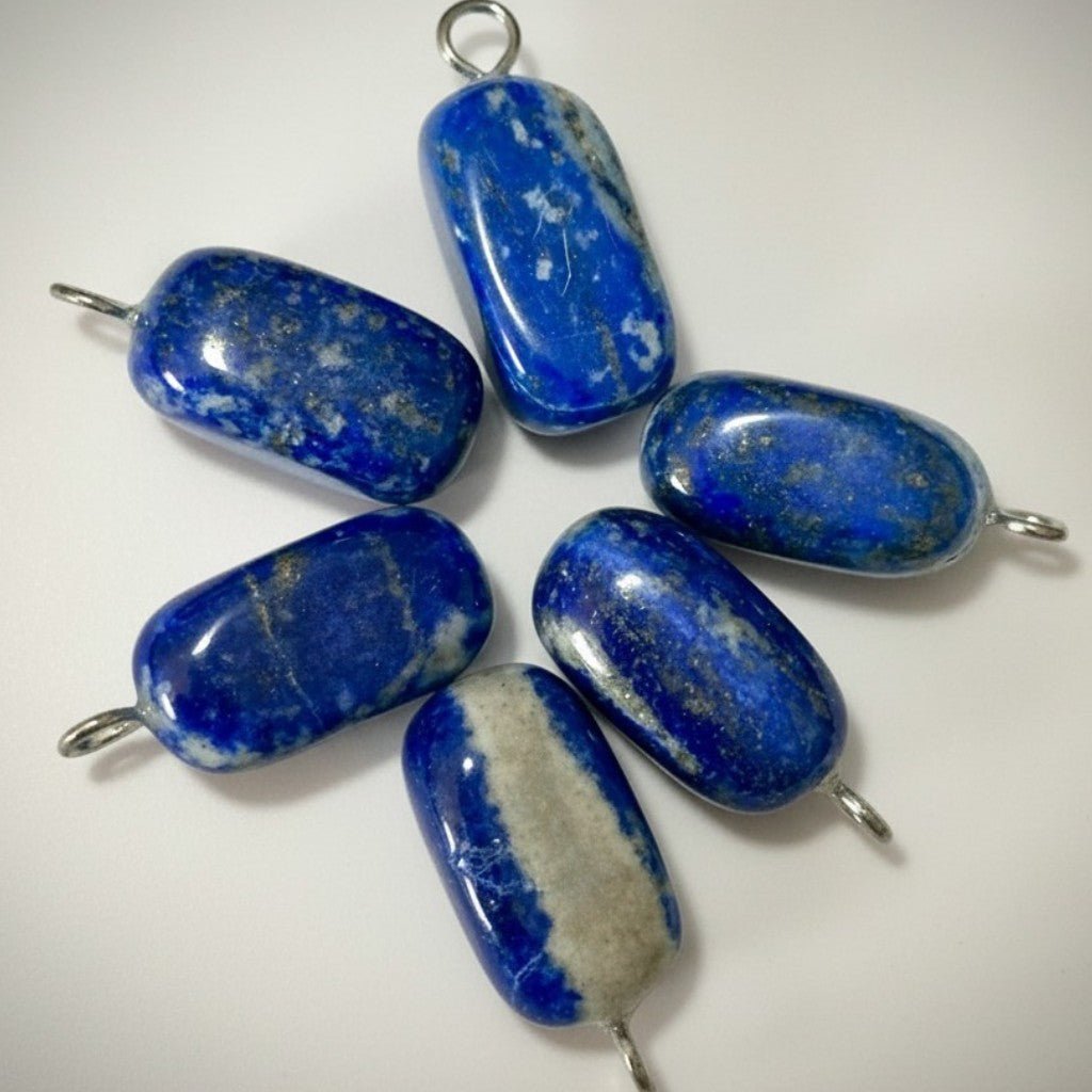 Pendentif Lapis Lazuli Afghanistan A (pierre roulée) - La Boite à Cailloux