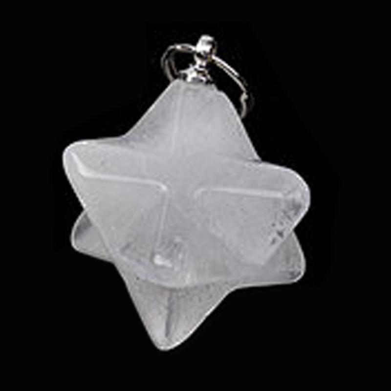 Pendentif Merkaba cristal de roche - La Boite à Cailloux