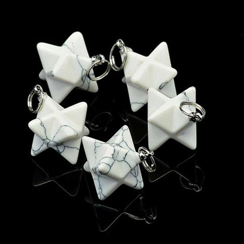 Pendentif Merkaba howlite Zimbabwe A - La Boite à Cailloux
