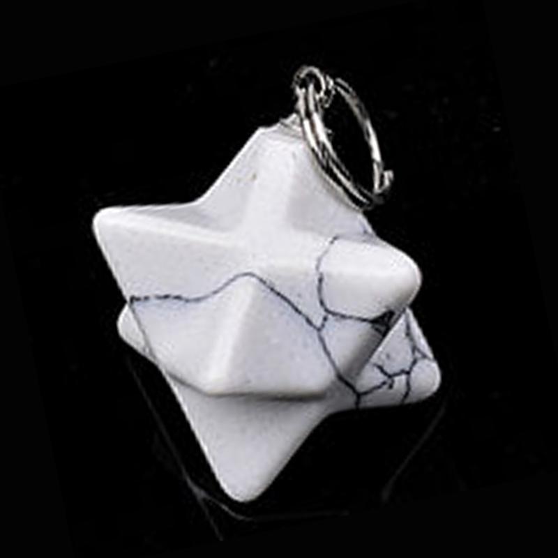 Pendentif Merkaba howlite Zimbabwe A - La Boite à Cailloux