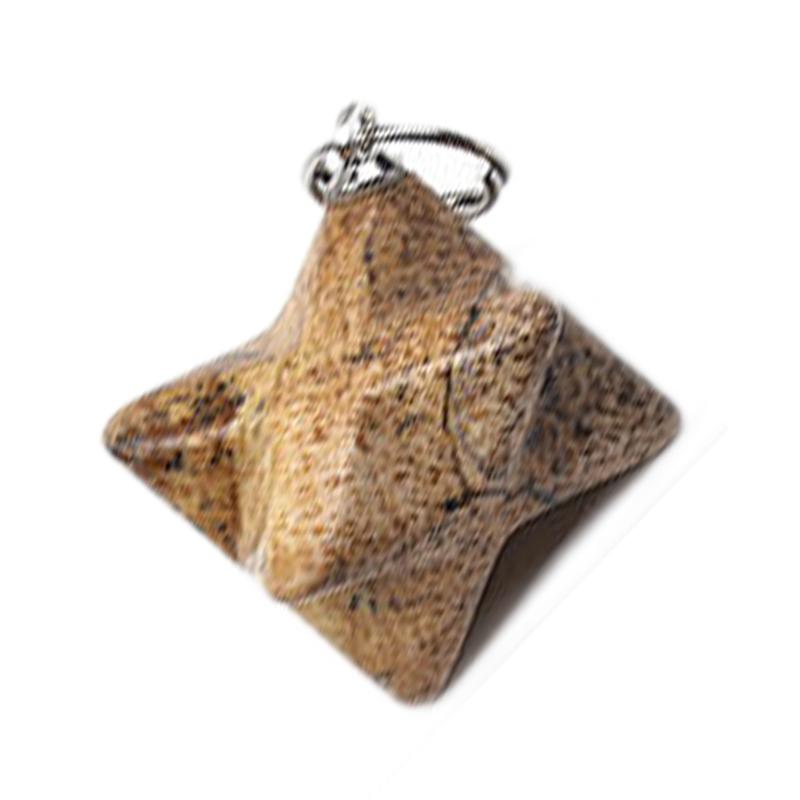 Pendentif Merkaba jaspe paysage Afrique du Sud A - La Boite à Cailloux