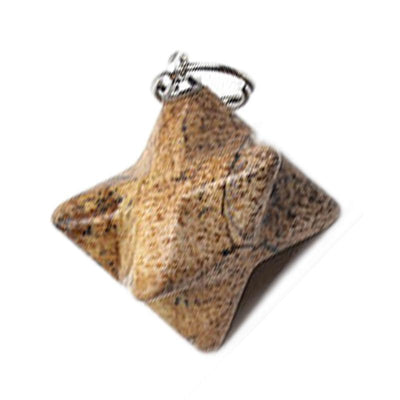 Colgante de paisaje de jaspe Merkaba Sudáfrica A