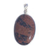 Pendentif obsidienne acajou Mexique AA argent 925 - La Boite à Cailloux