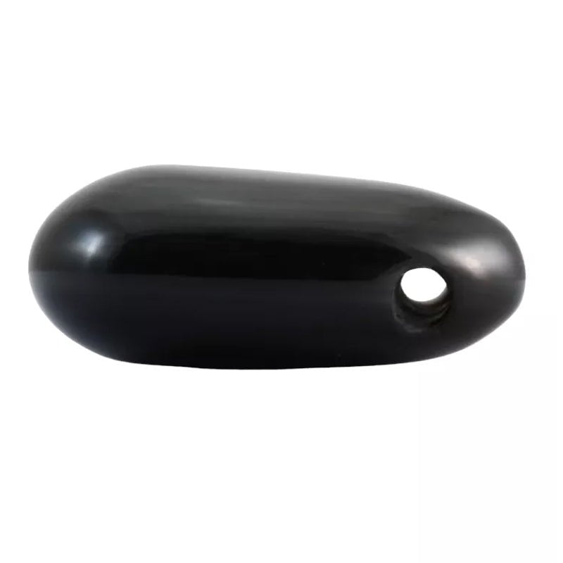 Pendentif obsidienne argentée Mexique A (pierre trouée) + cordon - La Boite à Cailloux