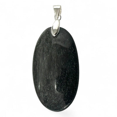 Colgante de obsidiana plateada de México AAA