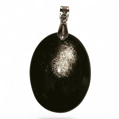 Colgante de obsidiana plateada de México AAA
