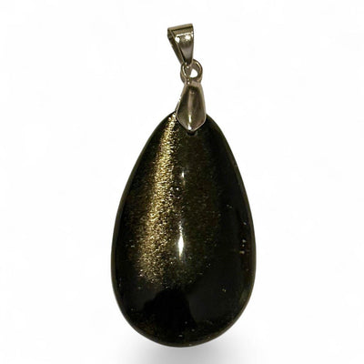 Pendentif obsidienne dorée Mexique AAA