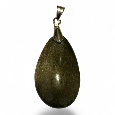 Pendentif obsidienne dorée Mexique AAA