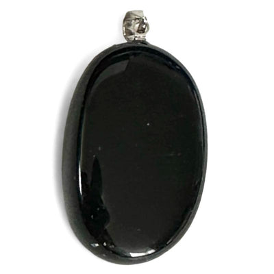 Pendentif obsidienne noire Mexique AA (pierre roulée)