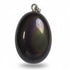 Pendentif obsidienne oeil céleste Mexique AA pierre roulée boucle argent 925 - La Boite à Cailloux