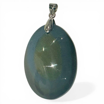 Colgante ojo celeste obsidiana México AAA acero inoxidable