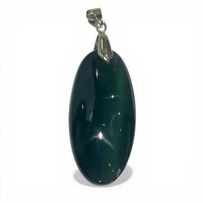 Colgante ojo celeste obsidiana México AAA acero inoxidable