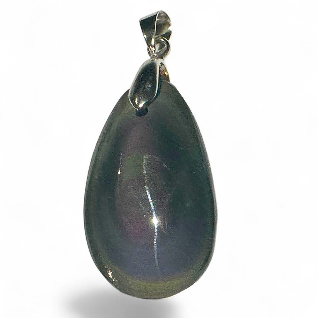Pendentif obsidienne oeil céleste Mexique AAA - La Boite à Cailloux