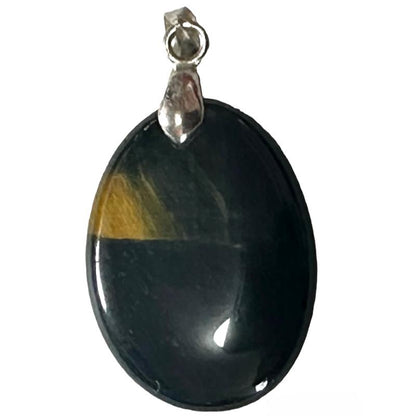 Pendentif oeil de faucon Afrique du Sud A (pierre plate) - La Boite à Cailloux