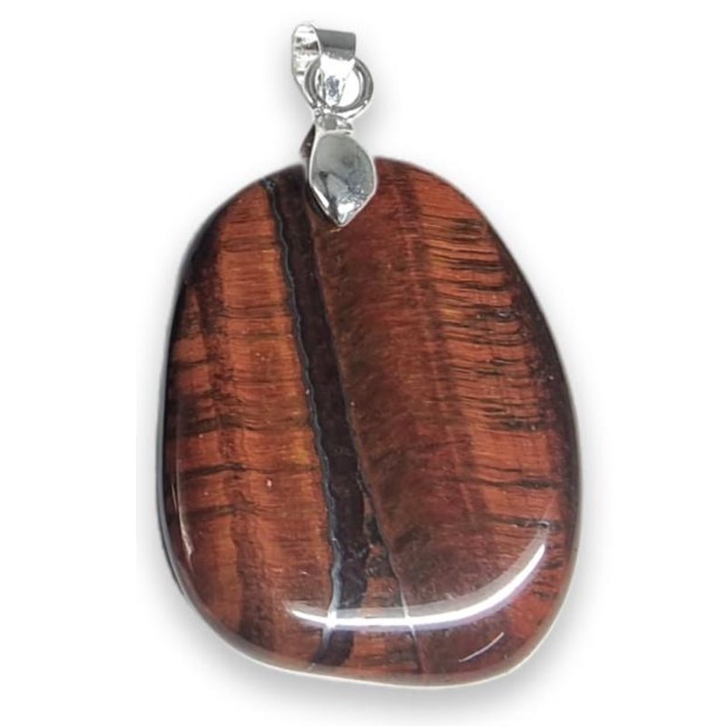 Pendentif oeil de taureau Afrique du Sud A (pierre plate) - La Boite à Cailloux
