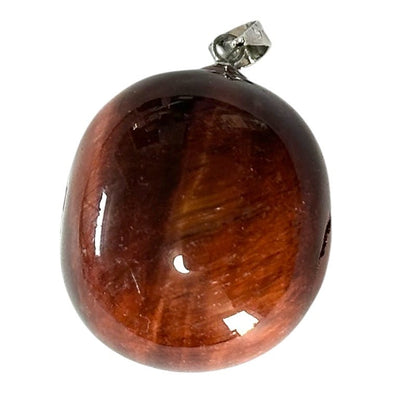 Pendentif oeil de taureau Afrique du Sud AA (pierre roulée) - La Boite à Cailloux