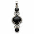 Pendentif onyx noir Brésil AA argent 925 - La Boite à Cailloux