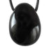 Pendentif onyx noir Inde A (pierre trouée) + cordon - La Boite à Cailloux