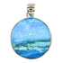 Pendentif opale Atacama Chili AAA rond argent - La Boite à Cailloux