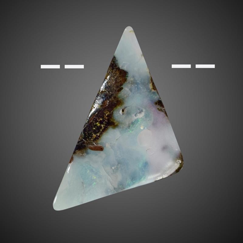 Pendentif opale Boulder Australie AA+ (pierre trouée) + cordon - La Boite à Cailloux