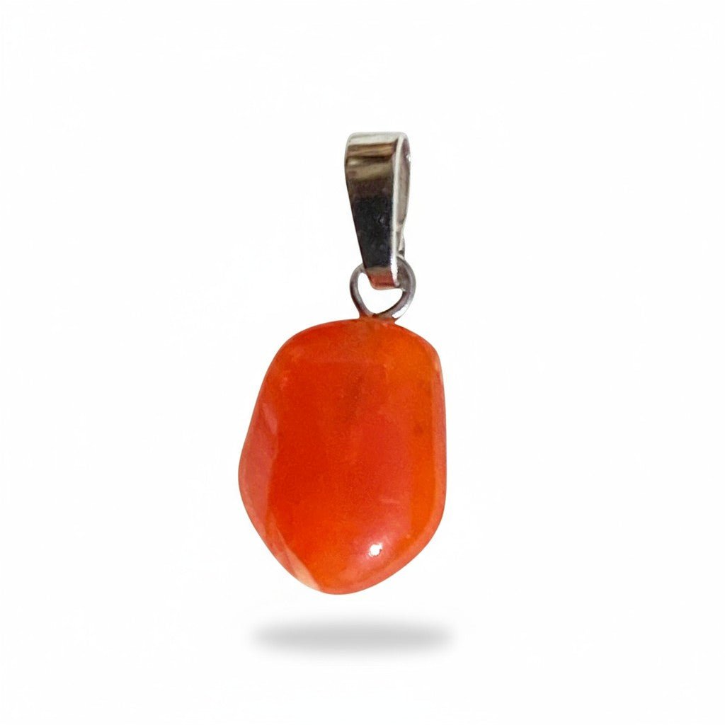Pendentif opale de feu Mexique A boucle argent 925 - La Boite à Cailloux