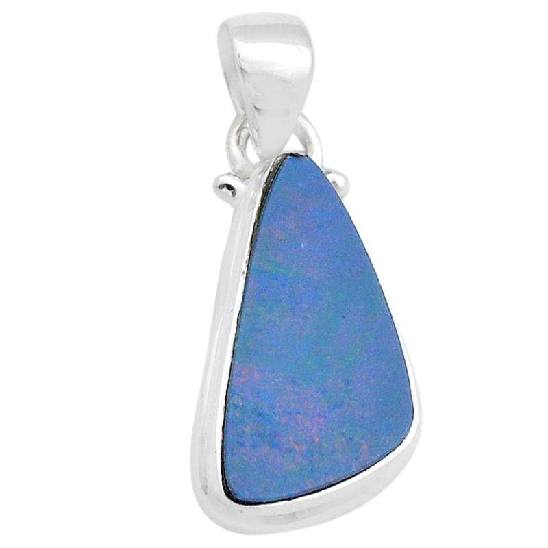 Pendentif opale doublet Australie AAA argent 925 - La Boite à Cailloux