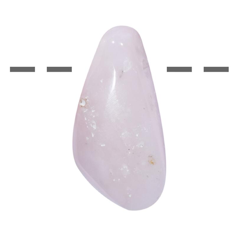 Pendentif opale rose des Andes AAA (pierre trouée) + cordon - La Boite à Cailloux