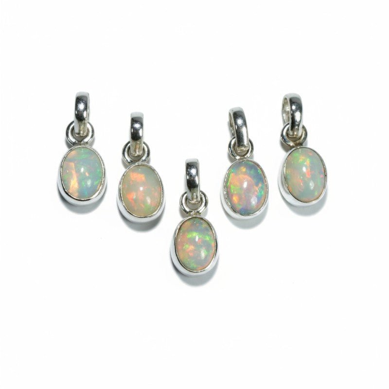 Pendentif opale Welo Etiopie A boucle argent 925 - La Boite à Cailloux