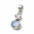 Pendentif pierre de lune arc en ciel (péristérite) Inde AA argent 925 - La Boite à Cailloux