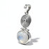 Pendentif pierre de lune arc en ciel (péristérite) Inde AA argent 925 - La Boite à Cailloux