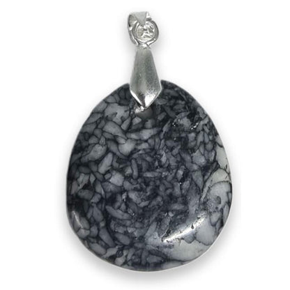 Pendentif pinolite Autriche A (pierre plate) - La Boite à Cailloux
