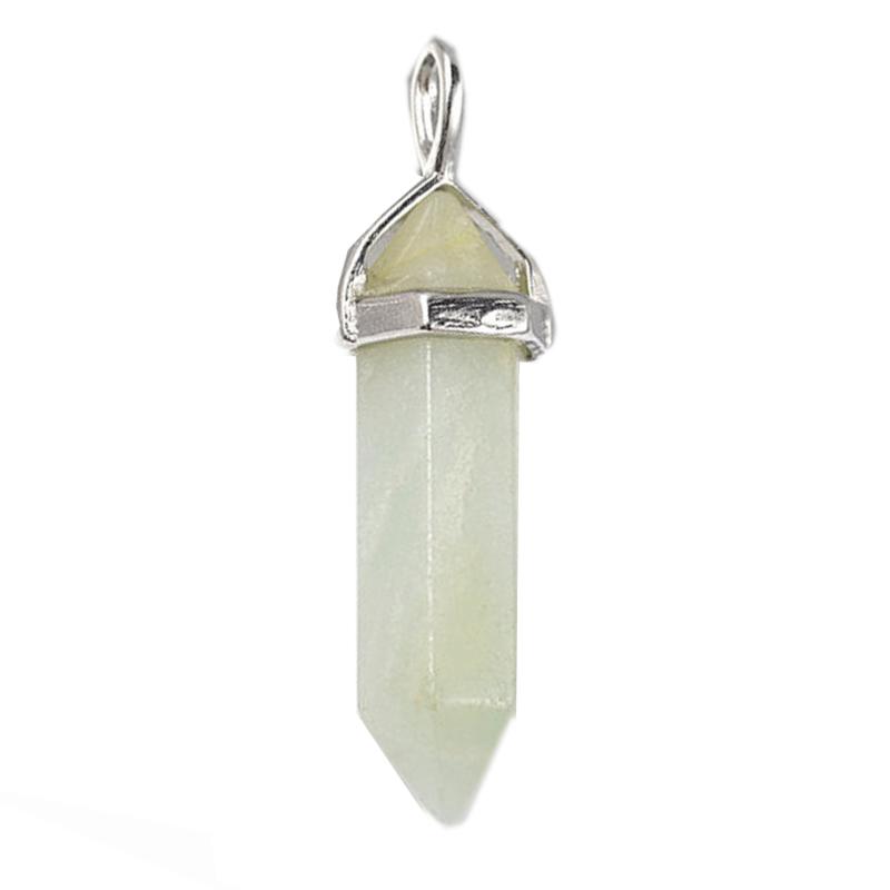 Pendentif pointe biterminée amazonite Brésil A - La Boite à Cailloux