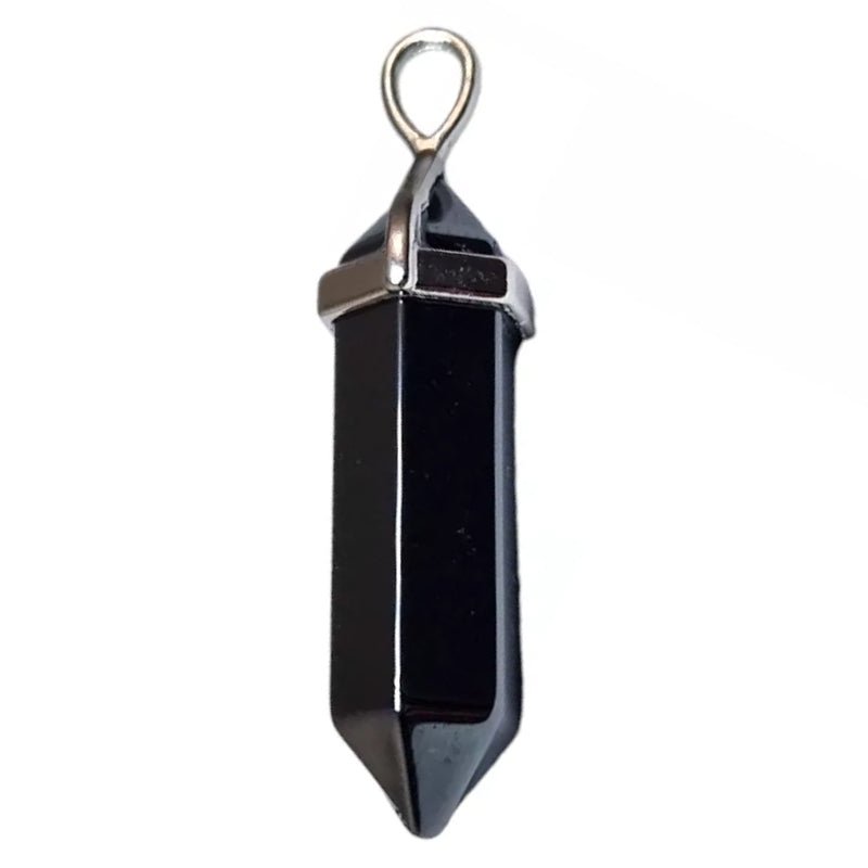 Pendentif pointe biterminée hématite Brésil A - La Boite à Cailloux