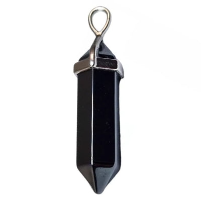 Pendentif pointe biterminée hématite Brésil A