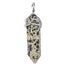 Pendentif pointe biterminée jaspe dalmatien Mexique A - La Boite à Cailloux