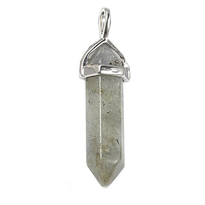 Pendentif pointe biterminée labradorite Madagascar A - La Boite à Cailloux