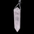 Pendentif pointe biterminée quartz rose Brésil A + cordon (pierre trouée) - La Boite à Cailloux
