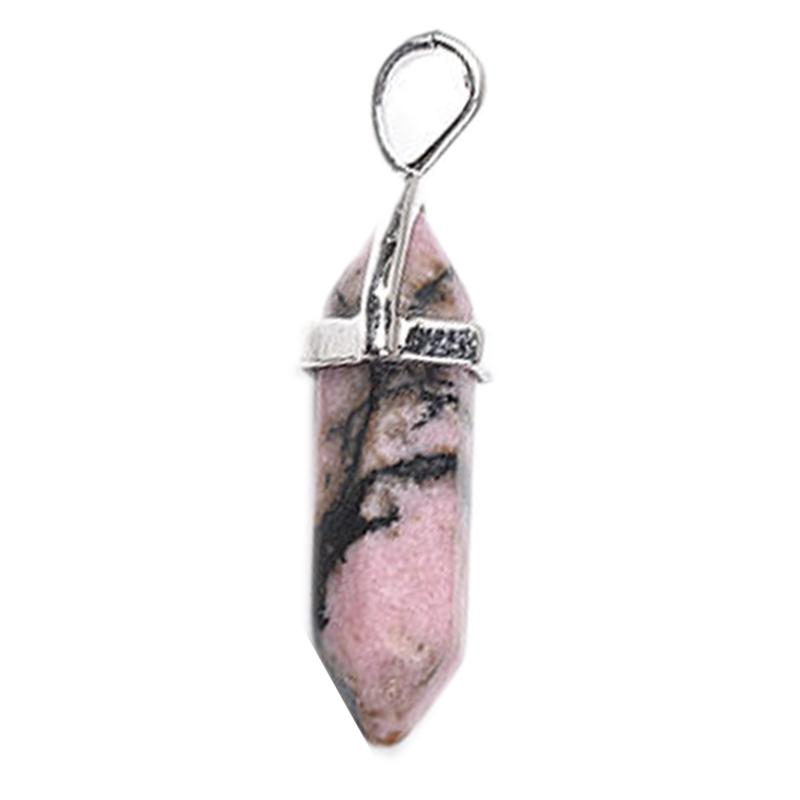 Pendentif pointe biterminée rhodonite Madagascar A - La Boite à Cailloux
